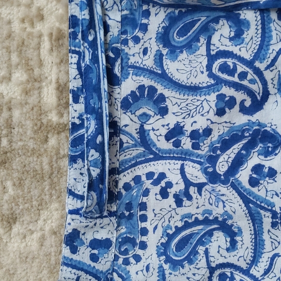 New Mexicali Blues Paisley Print Wrap Lined Skirt One Size Blue - Picture 6 of 12